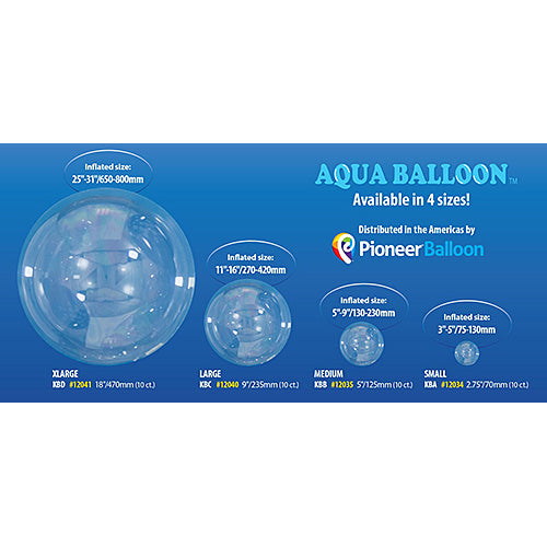 Decorator Aqua Balloons Size Selections
