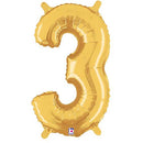 Number 3 Balloons