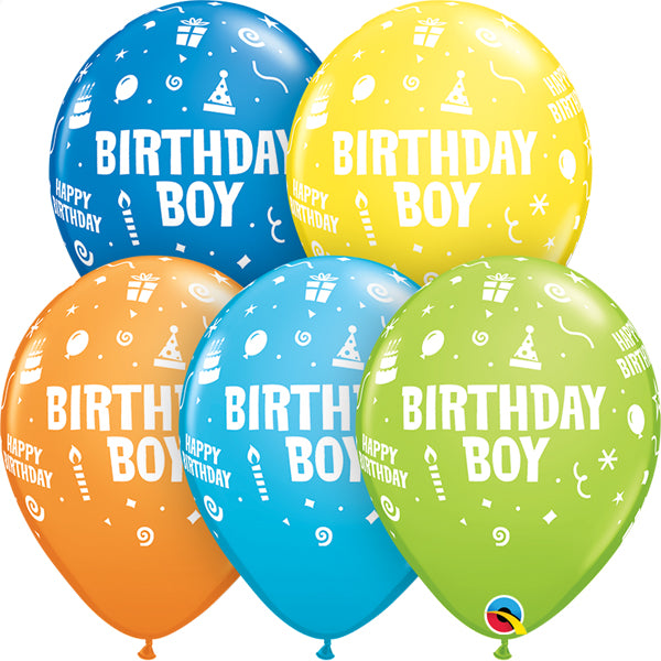 (Closeout) Qualatex Balloons Birthday Boy 11" E083