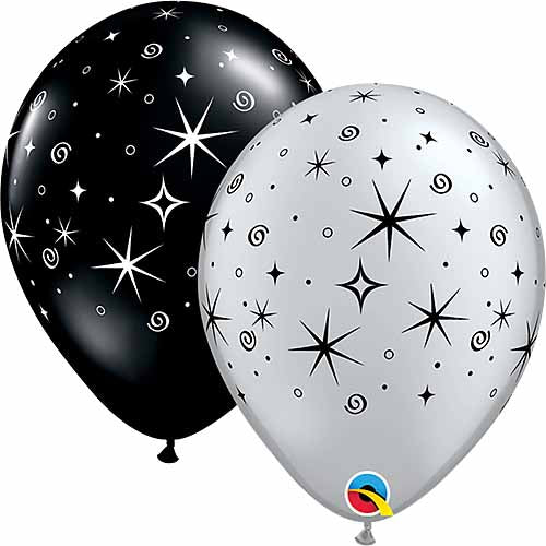 Qualatex Balloons Sparkle & Swirls Around 11"
