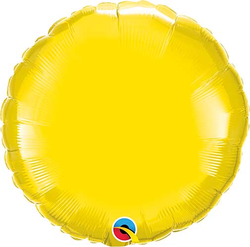 Yellow Foil Round Balloons 18"