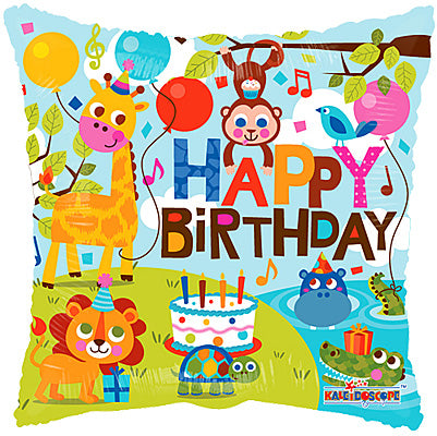 (Closeout) In The Jungle Value Birthday Balloons 18in.