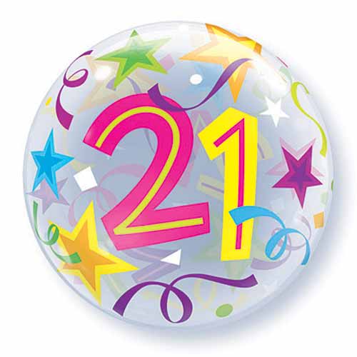 (Closeout) 21 Bubble Balloons 22in.