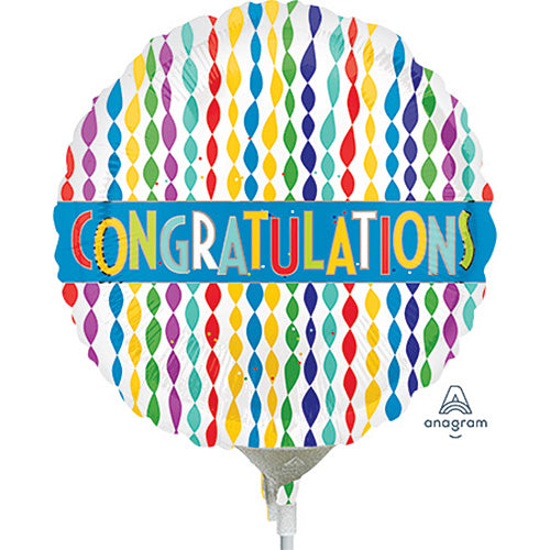 Congratulations Banner Balloons 9in.