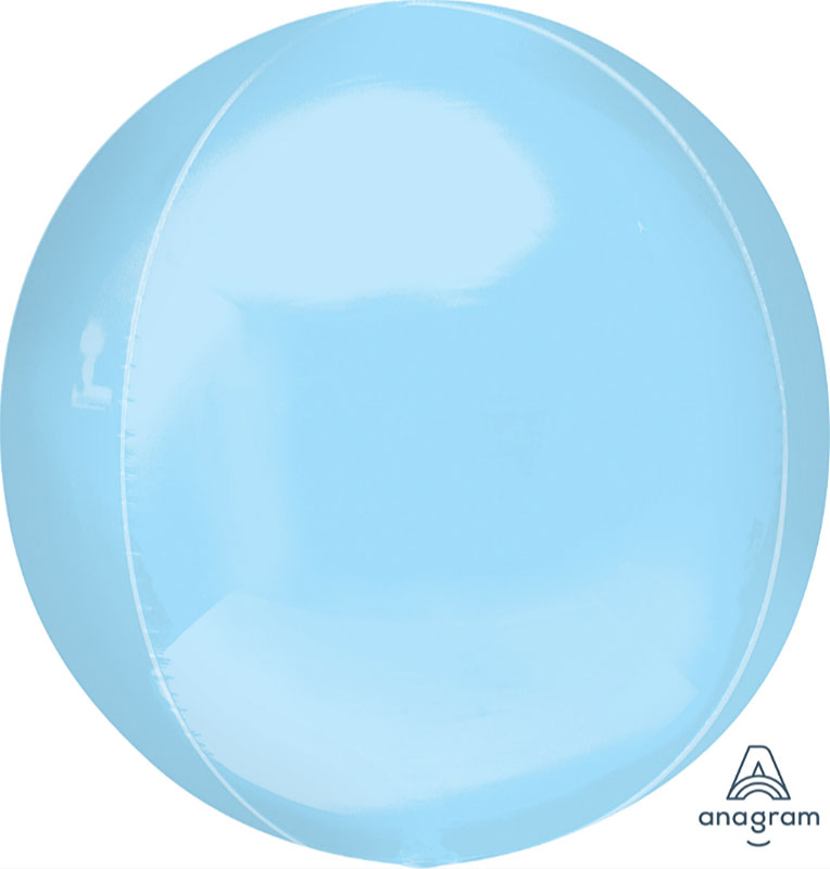Pastel Pale Blue Orbz Balloons 21"