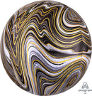Black Marblez Orbz Balloons 15" 1pc.