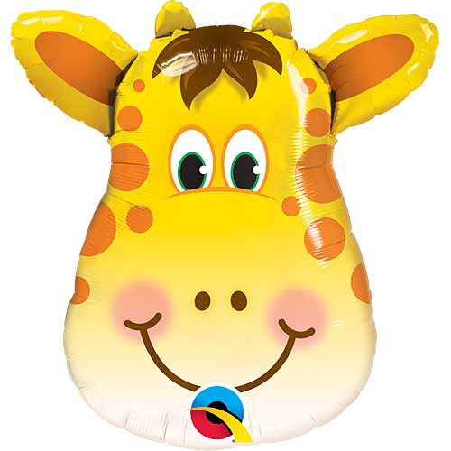 Air Fill Jolly Giraffe Head Shape Balloons 14"