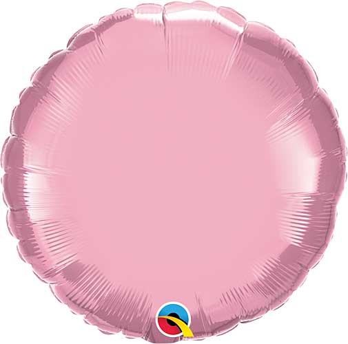 Pearl Pink Foil Round Balloons 18"