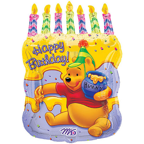 Winnie The Pooh Birthday Cake Balloons 23in.