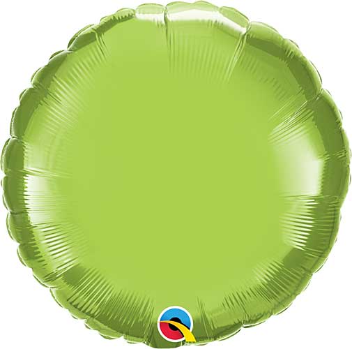 Lime Green Foil Round Balloons Size Selections