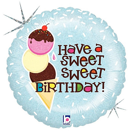 Sweet Ice Cream Birthday Balloons 4in.