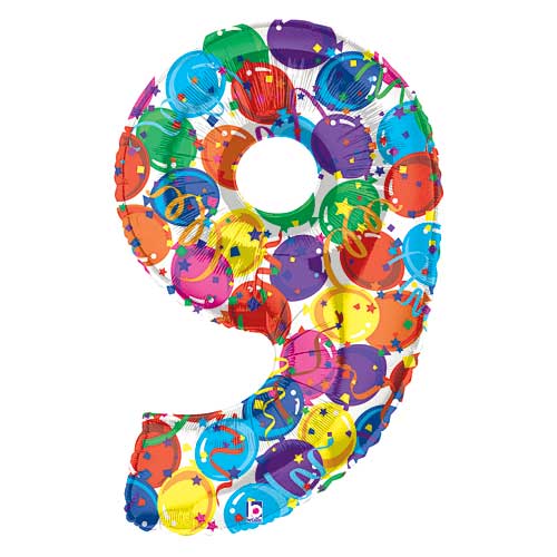 (Closeout) Number 9 Party Balloons 40"