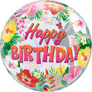 (Closeout) Tropical Birthday Bubble Balloons 22in.