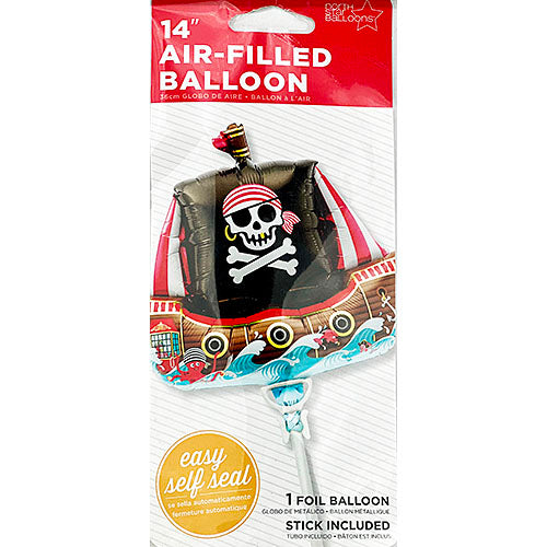 (Closeout) Air Fill Pirate Ship Shape Balloons 14"