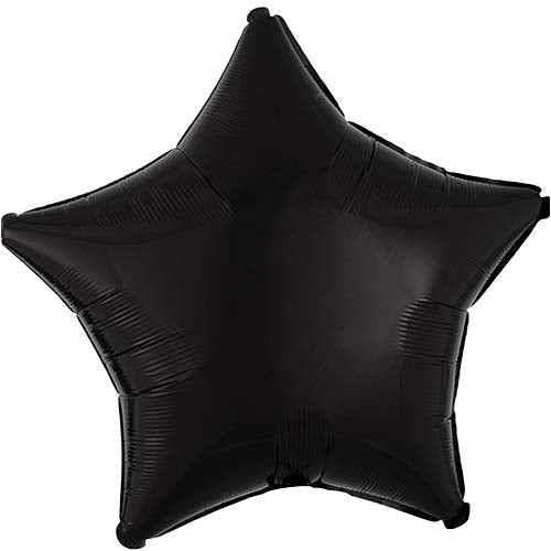 Metallic Black Foil Star Balloon 19"