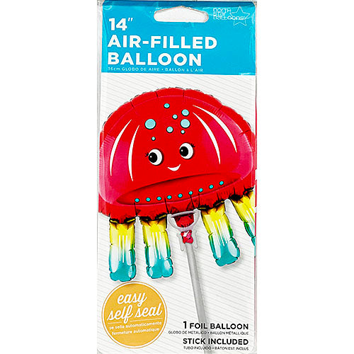 (Closeout) Air Fill Jellyfish Shape Balloons 14"