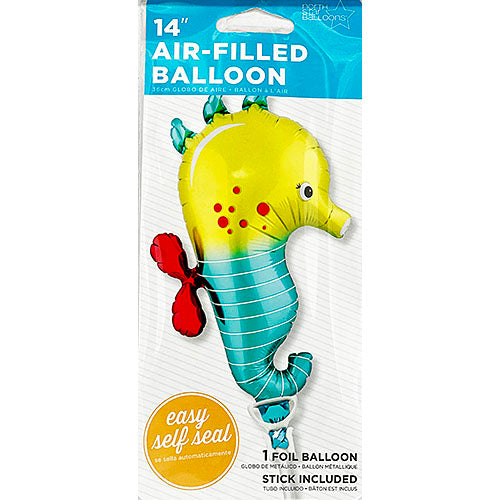 (Closeout) Air Fill Seahorse Shape Balloons 14"