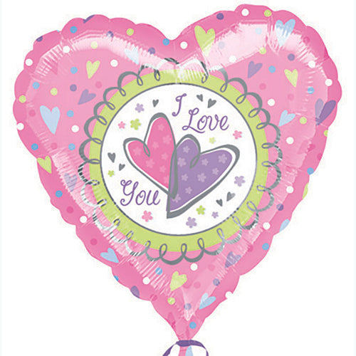 (Closeout) I Love You Hearts Balloons 18in.