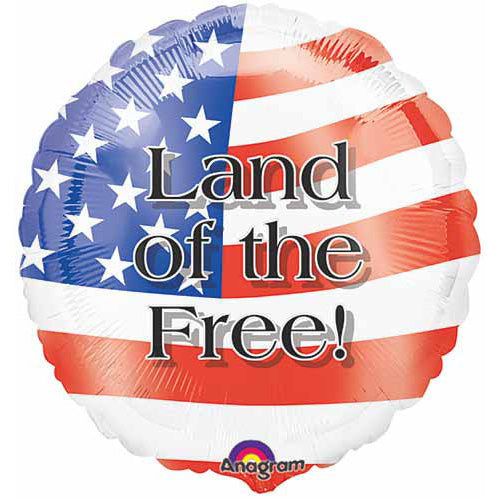 Land Of The Free Balloons 18in.