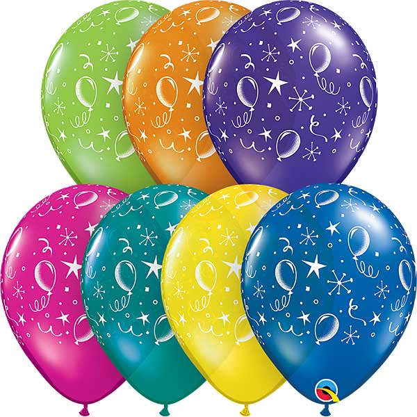 (Closeout) Qualatex Balloons Party Balloons on Fantasy Asst. 11in. 50pc.