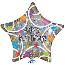 Jumbo Happy Birthday Stars Balloons 32"