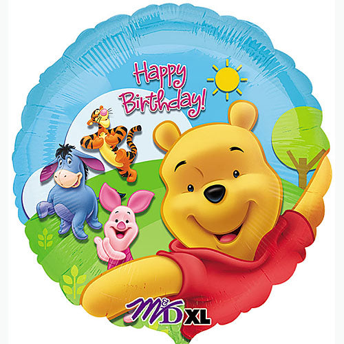 Winnie The Pooh Birthday Balloons 18in.