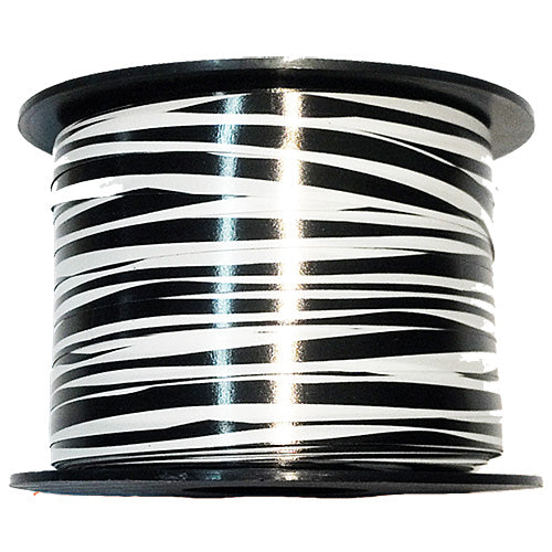 (Closeout) Black Zebra Print Ribbon 3/8in. x 250yds.