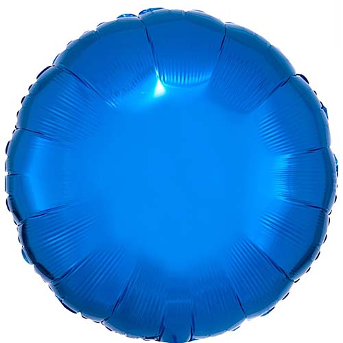 Sapphire Blue Foil Round Balloons Size Selections