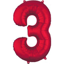 Number 3 Balloons