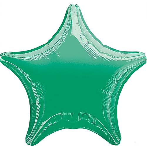 Green Foil Star Balloons Size Selections