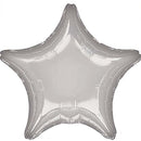 Silver Foil Star Balloons Size Selections
