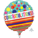 Congratulations Geometric Balloons 4in.