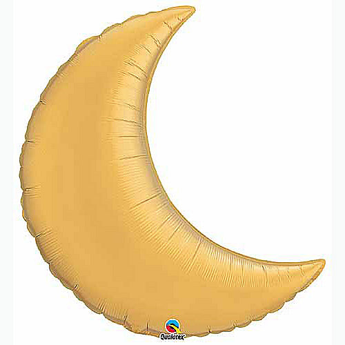 Gold Crescent Moon Balloons Size Selections