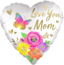 Love You Mom Satin Floral 18"