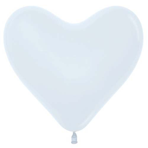 Sempertex Balloons Fashion White Hearts Size Selections