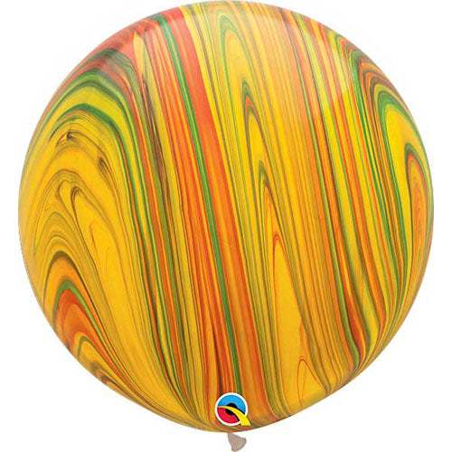 (Closeout) Qualatex Balloons Rainbow Agate 30in. 2pc.