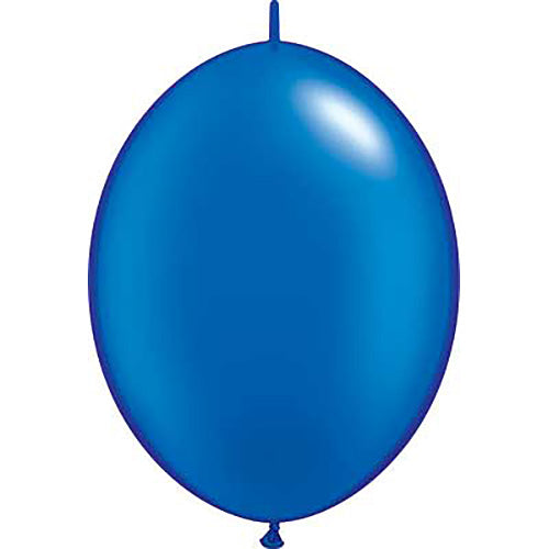 (Closeout) Qualatex Balloons Pearl Sapphire Blue Quicklinks 6in. 50pc.