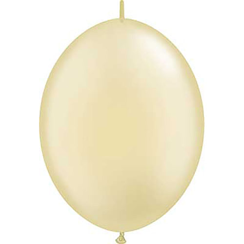 (Closeout) Qualatex Balloons Quicklink Pearl Ivory 6in. 50pc.