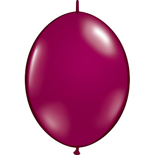 (Closeout) Qualatex Balloons Sparkling Burgundy Quicklinks Size Selections