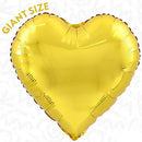 DecoHeart Balloon Gold 68"
