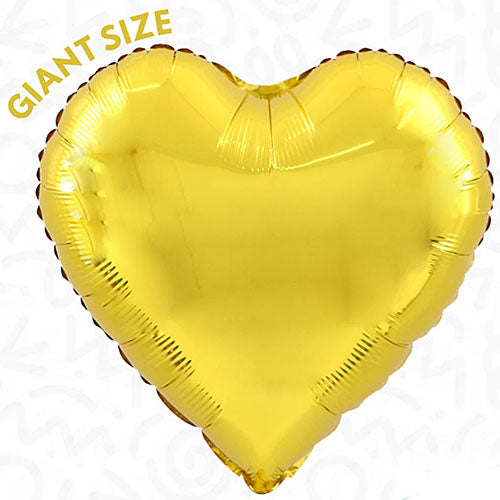 DecoHeart Balloon Gold 68"