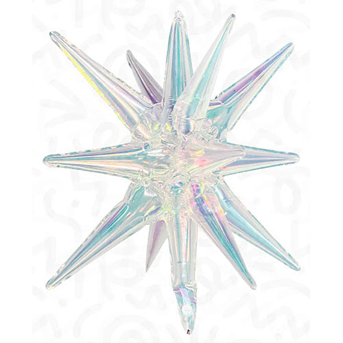 Decochamp Iridescent Starburst Balloons in 4 Sizes