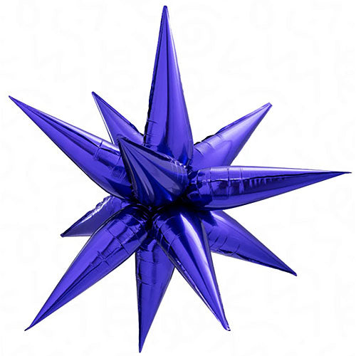 Decochamp Purple Starburst Balloons in 2 Sizes