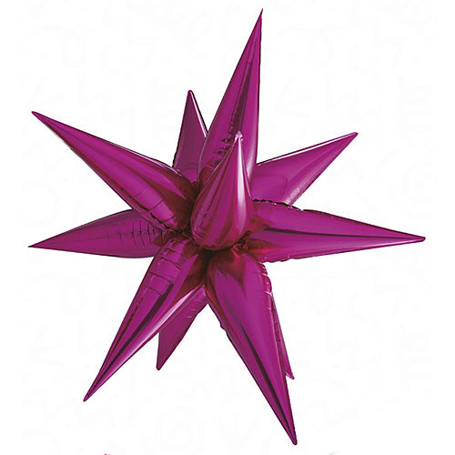 Decochamp Hot Pink Starburst Balloons in 2 Sizes