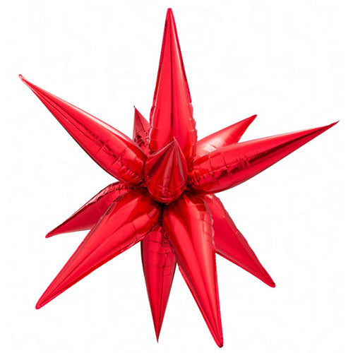 Decochamp Red Starburst Balloons in 2 Sizes