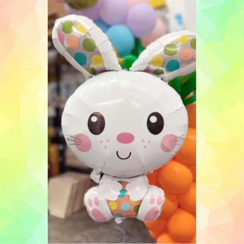 Easter Bunny Polka Dots Balloons 29"