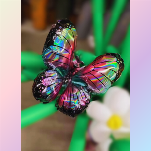 Iridescent Butterfly Balloons 14"
