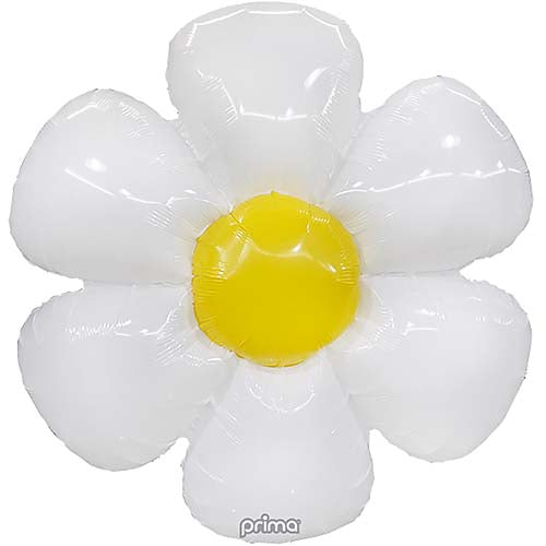 White Air Fill Daisy Shape Balloon 24" 1pc.