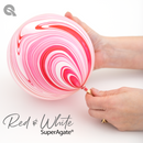 (Closeout) Qualatex Balloons Red & White Super Agate Size Selections