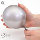 (Closeout) Qualatex Balloons Silver 9"